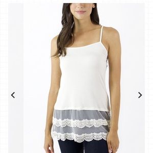 Grace & Lace Scalloped Top Extender in Ivory